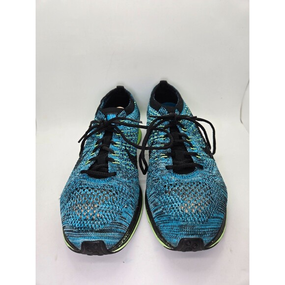 Nike Flyknit Racer Shoes Men's 6.5 Blue Lagoon Running Athletic Workout Sneakers - Picture 2 of 8
